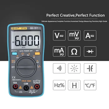 1Pcs ZT Digital Multimeters Portable AC/DC Ammeter Voltmeter Ohm LCD Display Backlight Multimeter Diode and Continuity Test
1Pcs ZT Digital Multimeters Portable AC/DC Ammeter Voltmeter Ohm LCD Display Backlight Multimeter Diode and Continuity Test