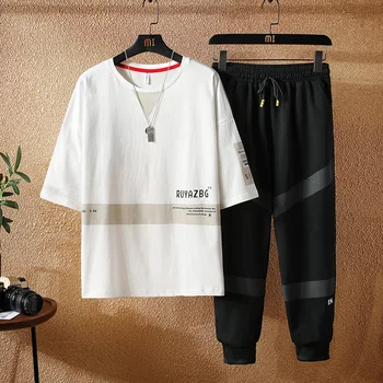 2020 Mens Casual Tee Shirts Set Sportswears men's short sleeves t shirt+Pants 2PC Sets T shirt & Long Pants Mens Clothing
2020 Mens Casual Tee Shirts Set Sportswears men's short sleeves t shirt+Pants 2PC Sets T shirt & Long Pants Mens Clothing