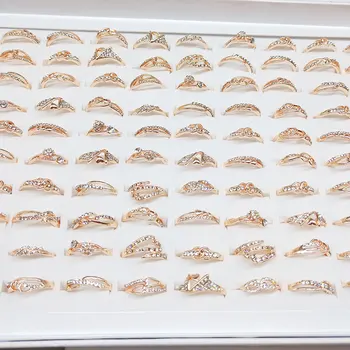 36 Pcs/lot rose gold color fashion women zircon alloy ring lot jewelry wholesale 
36 Pcs/lot rose gold color fashion women zircon alloy ring lot jewelry wholesale