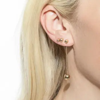 Punk Style Big Metal Gold Large Beads Ball Earrings For Women Long Hanging Dangle Drop Earrings Fashion Party Jewelry
Punk Style Big Metal Gold Large Beads Ball Earrings For Women Long Hanging Dangle Drop Earrings Fashion Party Jewelry