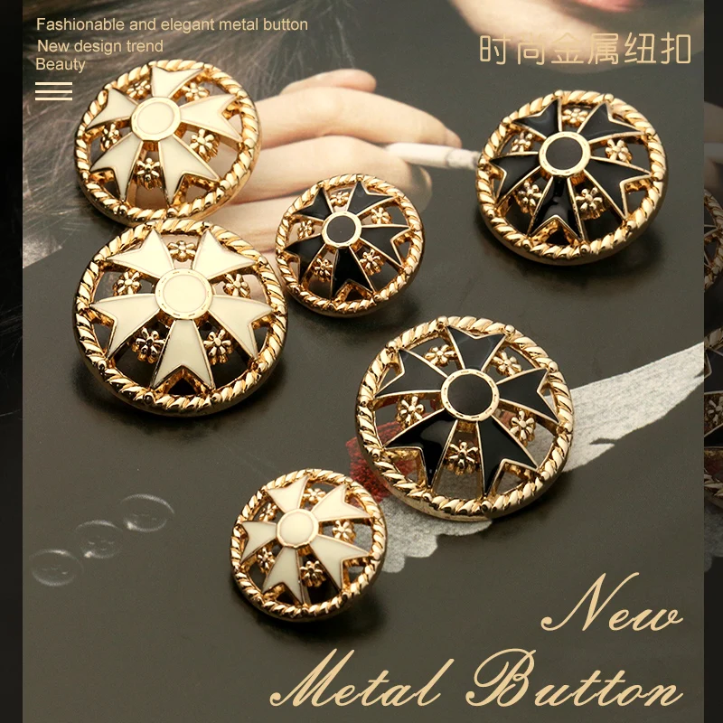Flower Decorative Buttons Metal Gold Black Vintage Button for Clothing Suit Coat Design Dress Sew Accessories Brand Clothes 25mm
Flower Decorative Buttons Metal Gold Black Vintage Button for Clothing Suit Coat Design Dress Sew Accessories Brand Clothes 25mm