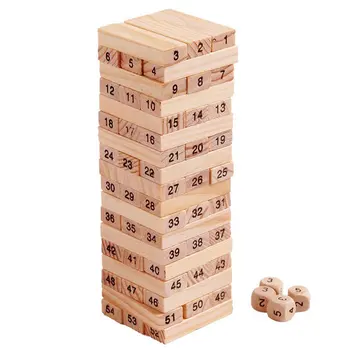54 Pieces Log-coloured Digital Children's Stacked Building Blocks Wooden Tumbling Tower Game Family Garden Games Toy
54 Pieces Log-coloured Digital Children's Stacked Building Blocks Wooden Tumbling Tower Game Family Garden Games Toy