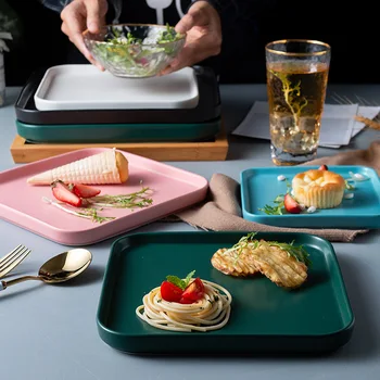 Nordic matte square Western dish steak plate flat plate home dish creative net red tableware ceramics
Nordic matte square Western dish steak plate flat plate home dish creative net red tableware ceramics