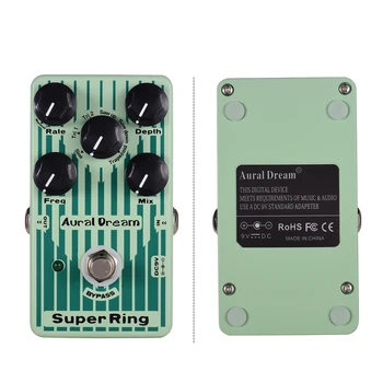 Guitar Effect Pedal Super Ring 2 Ring Modes Aluminum Alloy Shell with True Bypass Tools
Guitar Effect Pedal Super Ring 2 Ring Modes Aluminum Alloy Shell with True Bypass Tools