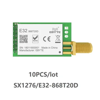 10pc/lot E32-868T20D LoRa SX1276 Transmitter Receiver 868MHz Module 20dBm UART IoT 868 MHz SMA SX1278 Wireless Transceiver
10pc/lot E32-868T20D LoRa SX1276 Transmitter Receiver 868MHz Module 20dBm UART IoT 868 MHz SMA SX1278 Wireless Transceiver