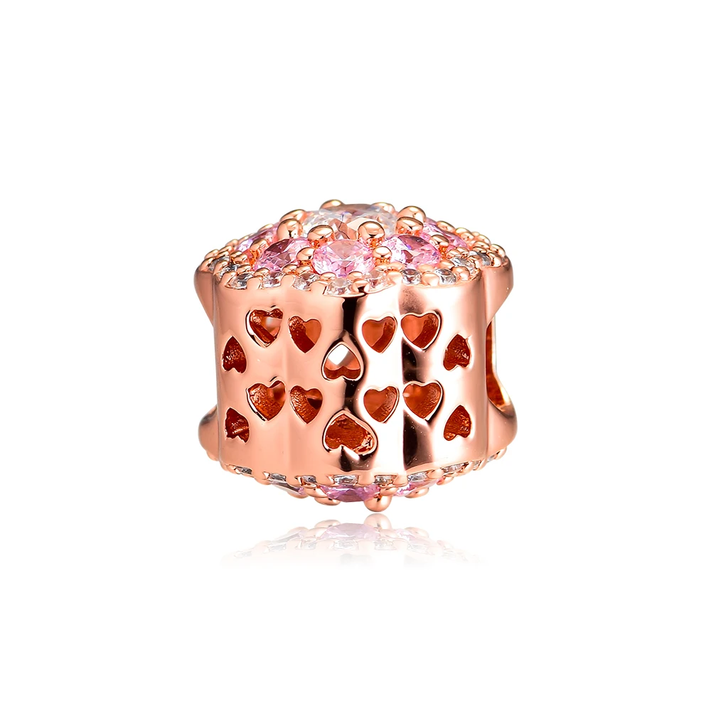 FANDOLA-925-Sterling-Silver-Rose-Pink-Sparkling-Flower-Charm-Fits-Pandora-Bracelets-Beads-for-Jewelry-Making (3)