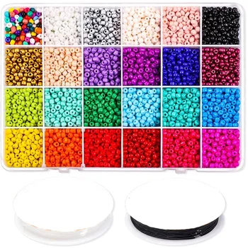 4mm Pony Bead Seed Bulk, 24 Color Mixed Small Beads Combination Suit Used for Jewelry, Bracelet Production and Beads
4mm Pony Bead Seed Bulk, 24 Color Mixed Small Beads Combination Suit Used for Jewelry, Bracelet Production and Beads