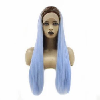 Glueless Synthetic Lace Front Wig Ombre Blue Long Straight Middle Part Synthetic Hair Heat Resistant Women's Cosplay Halloween 
Glueless Synthetic Lace Front Wig Ombre Blue Long Straight Middle Part Synthetic Hair Heat Resistant Women's Cosplay Halloween