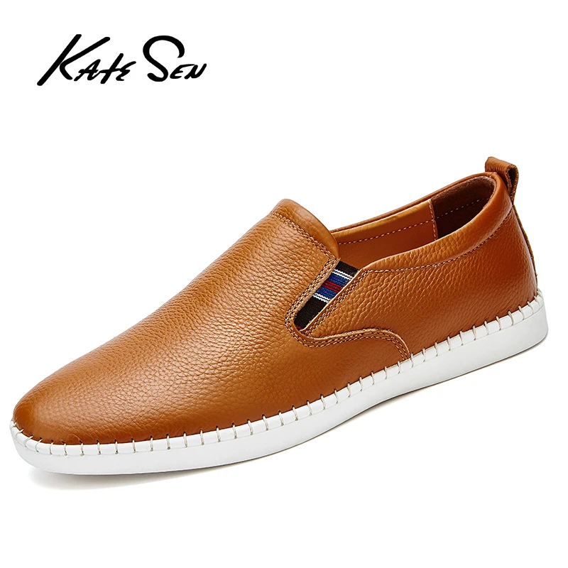 KATESEN Men Shoes Genuine Leather Shoes Fashion casual shoes For Men Designer Shoes Casual Breathable Big Size Comfort Loafers 
KATESEN Men Shoes Genuine Leather Shoes Fashion casual shoes For Men Designer Shoes Casual Breathable Big Size Comfort Loafers
