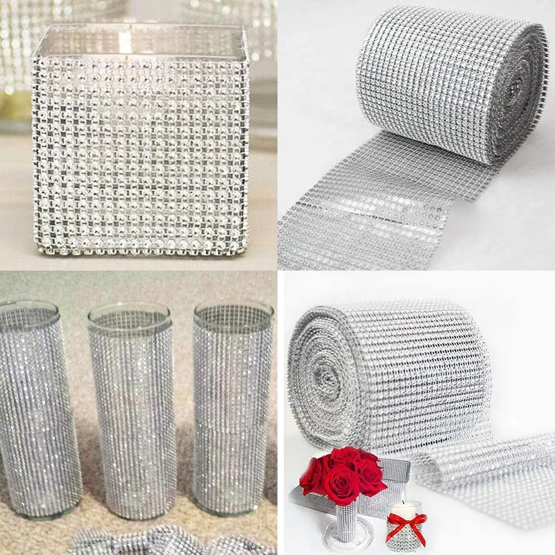 1 Roll 8/24 Rows Gold Silver Crystal Diamond Mesh Rhinestone Ribbon for Birthday Wedding DIY Decoration Cake Wrap Crystal Tulle 
1 Roll 8/24 Rows Gold Silver Crystal Diamond Mesh Rhinestone Ribbon for Birthday Wedding DIY Decoration Cake Wrap Crystal Tulle