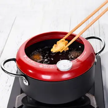 24cm Deep Frying Pot Tempura Fryer Pan Temperature Control Cooking Tool With A Thermometer
24cm Deep Frying Pot Tempura Fryer Pan Temperature Control Cooking Tool With A Thermometer