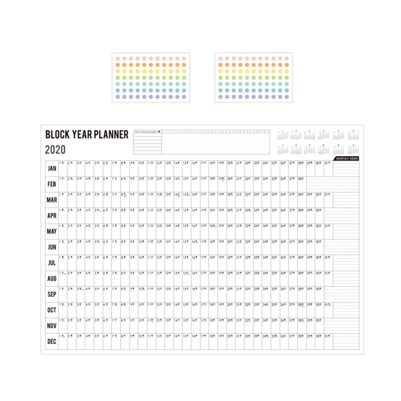 2020 Yearly Calendar Year Planner Memo Organiser Annual Schedule Daily With Sticker Dots Wall Planner Stationery Office
2020 Yearly Calendar Year Planner Memo Organiser Annual Schedule Daily With Sticker Dots Wall Planner Stationery Office