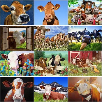 DIY 5D Diamond Painting Farm Animal Cross Stitch Kit Mosaic Cow Family Full Round Drill Diamond Embroidery Rhinestone Decor Home
DIY 5D Diamond Painting Farm Animal Cross Stitch Kit Mosaic Cow Family Full Round Drill Diamond Embroidery Rhinestone Decor Home