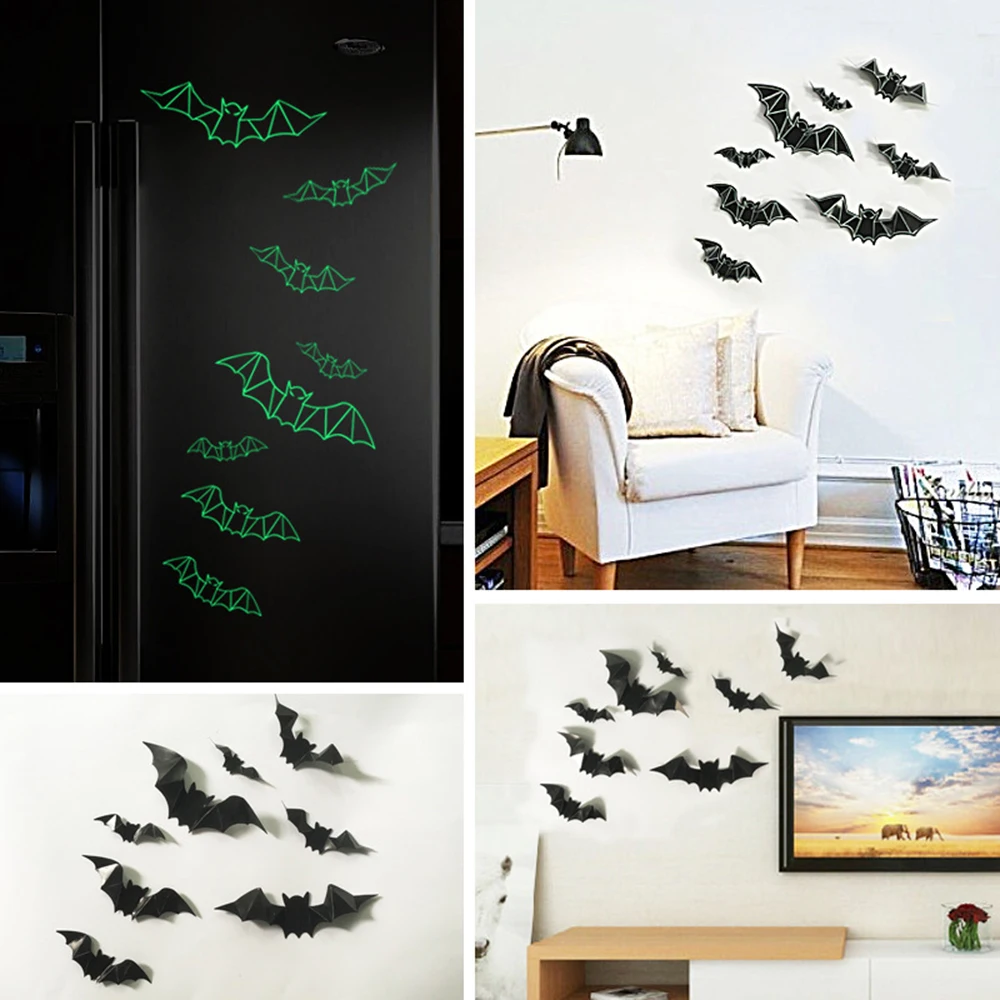 Halloween 3D Luminous Bat Wall Stickers Removable Glow In Dark Decal For Home Party Halloween Decor Party Supply Home Decor
Halloween 3D Luminous Bat Wall Stickers Removable Glow In Dark Decal For Home Party Halloween Decor Party Supply Home Decor
