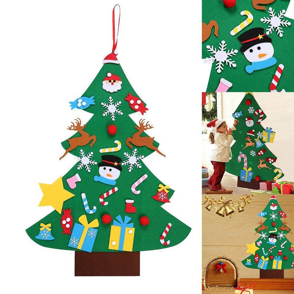 felt christmas tree & ornaments new year gifts kids toys wa