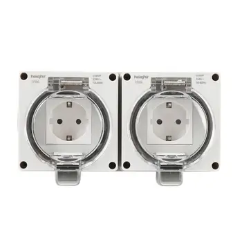Outdoor Socket German Standard Double Socket IP66 Weatherproof High-performance Plug Base Combination Socket RV Socket
Outdoor Socket German Standard Double Socket IP66 Weatherproof High-performance Plug Base Combination Socket RV Socket