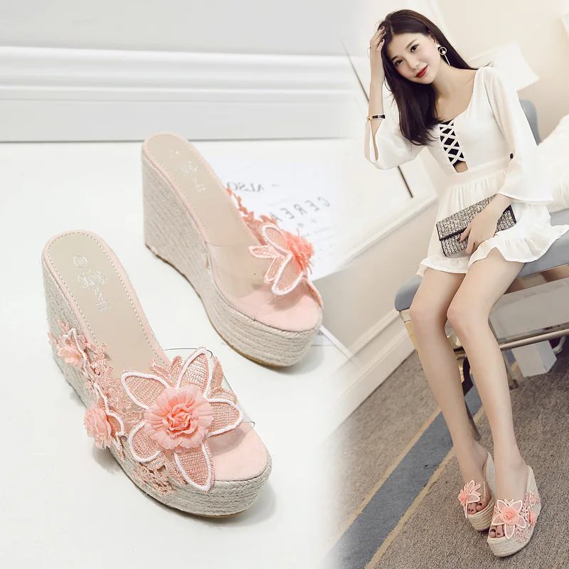 2017 New Style Summer Western Style Thick Bottomed Ultra-High-Heel Flower Slanted Heel High-Heel Sandals WOMEN'S Slippers
2017 New Style Summer Western Style Thick Bottomed Ultra-High-Heel Flower Slanted Heel High-Heel Sandals WOMEN'S Slippers