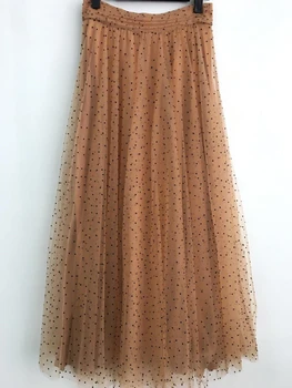 2020 Spring Summer Women Fairy Mesh Midi Skirt High Waist Pleated Polka Dot Female Long Skirts
2020 Spring Summer Women Fairy Mesh Midi Skirt High Waist Pleated Polka Dot Female Long Skirts
