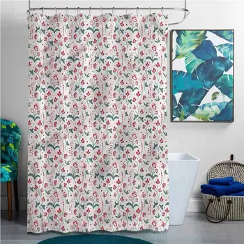 Funny Shower Curtain Jacobean Polka Dots Herbal Foliage Shower Curtain with Hooks W48x72L
Funny Shower Curtain Jacobean Polka Dots Herbal Foliage Shower Curtain with Hooks W48x72L