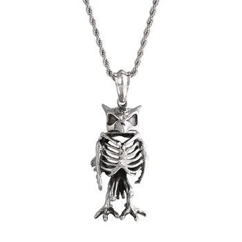 2019 Hot Personality Skull Owl Titanium Steel Pendant Punk Gothic Biker Stainless Steel Men's Animal Necklace Jewelry 
2019 Hot Personality Skull Owl Titanium Steel Pendant Punk Gothic Biker Stainless Steel Men's Animal Necklace Jewelry