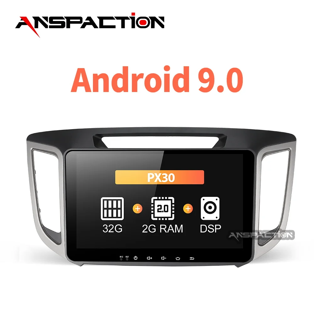 PX30 2G + 32G android 9 0 автомобильный навигационный dvd плеер 1024*600 для HYUNDAI IX25 CRETA gps стерео
