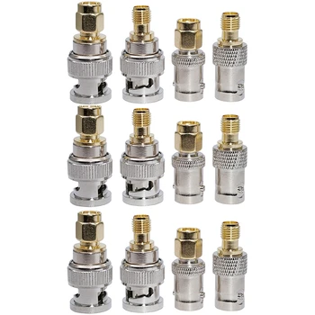 SMA to BNC Kit 3 Sets of RF Coaxial Adapter Male and Female Coaxial Cable Connectors 12
SMA to BNC Kit 3 Sets of RF Coaxial Adapter Male and Female Coaxial Cable Connectors 12