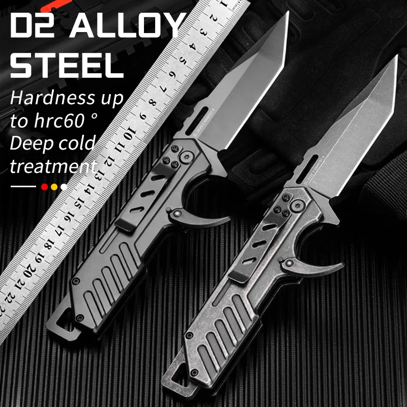 D2 Steel Folding Hunting Knife Military Army Tactical Knife Self-defense Survival Pocket Knife EDCTool for Hiking, Camping
D2 Steel Folding Hunting Knife Military Army Tactical Knife Self-defense Survival Pocket Knife EDCTool for Hiking, Camping