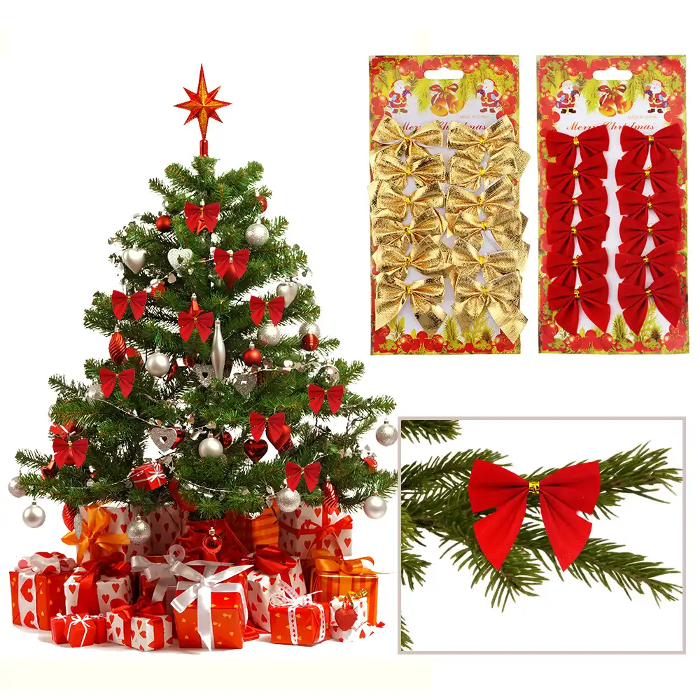 bowknots baubles new year xmas christmas decoration for home