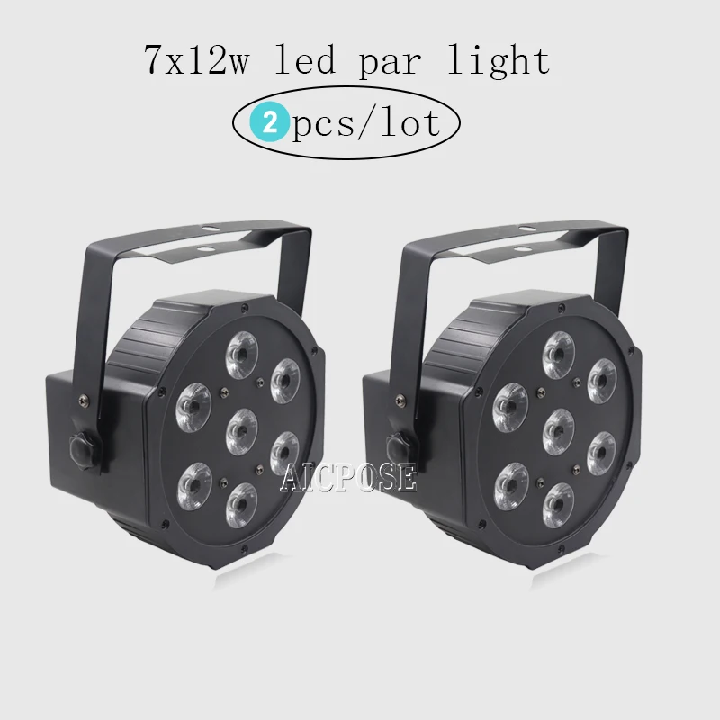2 шт./лот 7x12 Вт RGBW 4 в 1 светодиодный Par с dmx512 управление диско Свадьба DJ