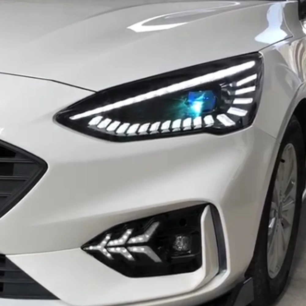 2 шт. светодиодный головной светильник s для Форд Фокус 2019 Автомобильный с двойной