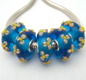 JGWG1878 5X 100% Authenticity S925 Sterling Silver Beads Murano Glass beads Fit European Charms Bracelet diy jewelry Lampwork 
JGWG1878 5X 100% Authenticity S925 Sterling Silver Beads Murano Glass beads Fit European Charms Bracelet diy jewelry Lampwork