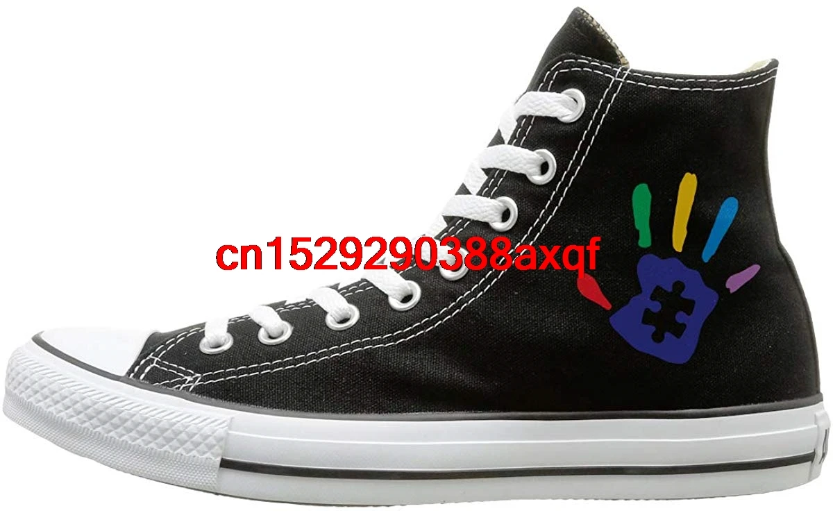 Unisex Custom High Top Lace Up Canvas Shoe,Colorful Autism Hand Trainers Sneaker for Men Women
Unisex Custom High Top Lace Up Canvas Shoe,Colorful Autism Hand Trainers Sneaker for Men Women