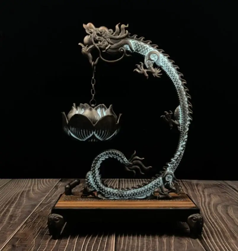 Китайская латунная подвесная курильница seiko dragon, статуя ручной работы 
Китайская латунная подвесная курильница seiko dragon, статуя ручной работы