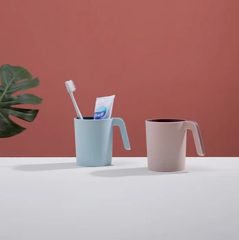 Household Two Color Mouthwash Cup Nordic Simple Plastic Couple Toothbrush Cup Toothbrush Cup with Handle Tooth Brush Holder
Household Two Color Mouthwash Cup Nordic Simple Plastic Couple Toothbrush Cup Toothbrush Cup with Handle Tooth Brush Holder