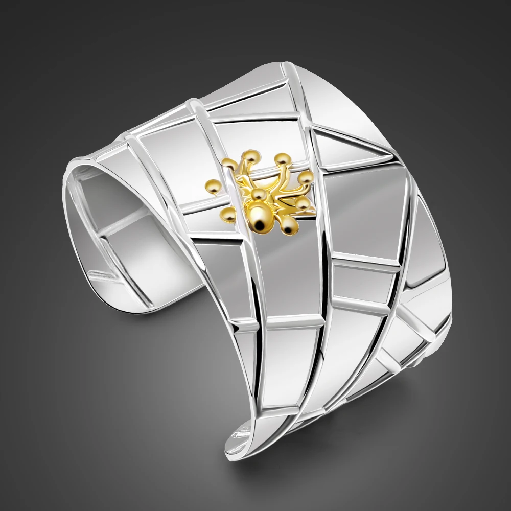 Fashion Exaggerated Jewelry 100% 925 sterling silver bracelet 40MM Wide Cuff Golden Octopus Bracelet For Women Accessories Gift
Fashion Exaggerated Jewelry 100% 925 sterling silver bracelet 40MM Wide Cuff Golden Octopus Bracelet For Women Accessories Gift