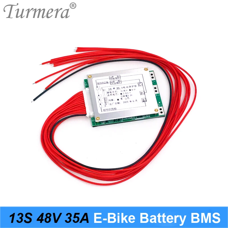 Turmera 13S 48V 54.6V 35A Balance BMS Battery Protect Board Separate Port for 18650 21700 Electric Bike or E-Scooter Battery Use
Turmera 13S 48V 54.6V 35A Balance BMS Battery Protect Board Separate Port for 18650 21700 Electric Bike or E-Scooter Battery Use