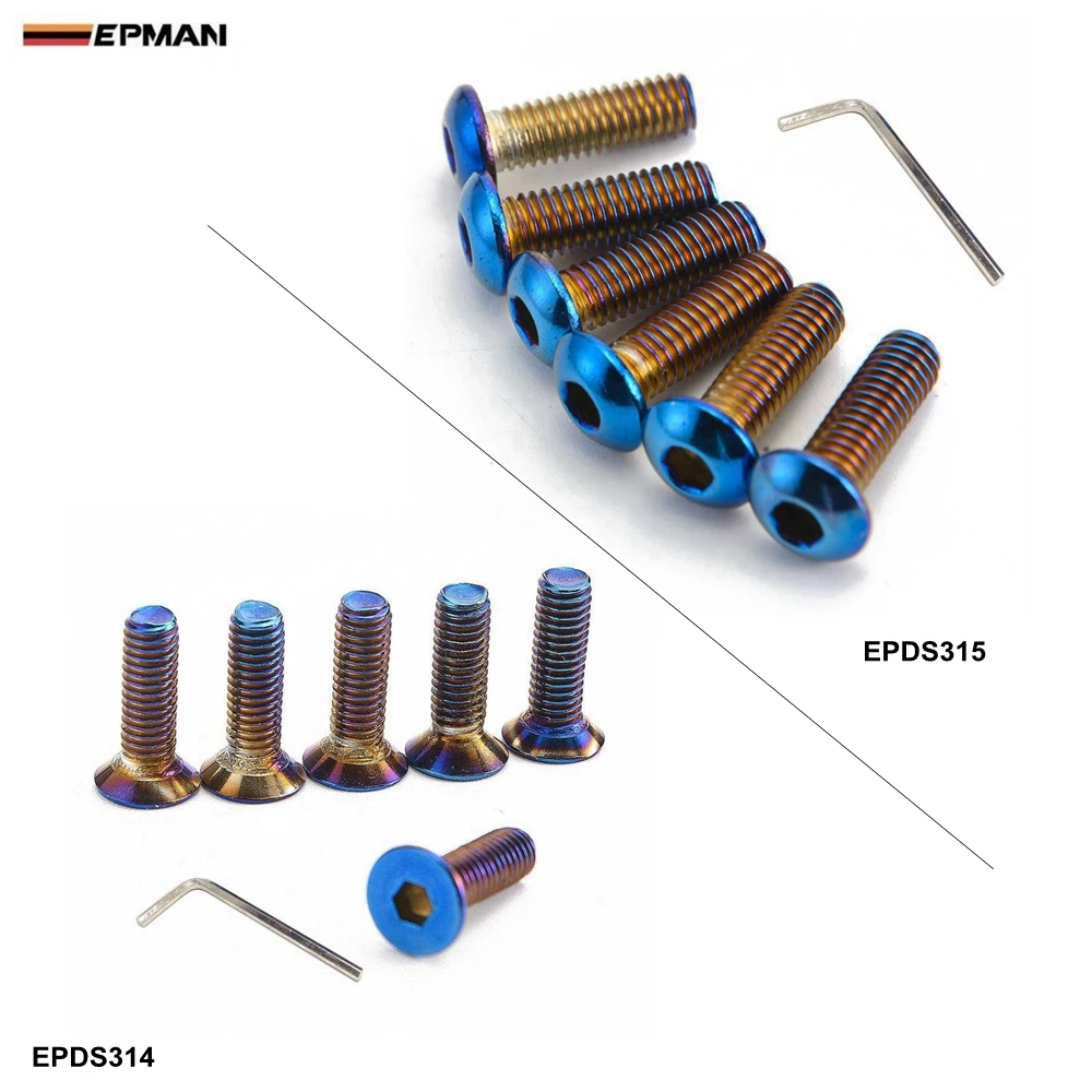 Epman Burnt Titanium (Neochrome) m5x20 Steering Wheel Bolt Screw Kit Fit steering wheel Works Bell Boss Kit EPDS315 EPDS314-AF
Epman Burnt Titanium (Neochrome) m5x20 Steering Wheel Bolt Screw Kit Fit steering wheel Works Bell Boss Kit EPDS315 EPDS314-AF