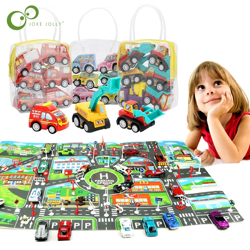 6pcs/bag Pull Back Car Toys with City Map Playing Mat Mini Cars Cartoon Pull Back Bus Truck Toys For Children Boy Gifts GYH
6pcs/bag Pull Back Car Toys with City Map Playing Mat Mini Cars Cartoon Pull Back Bus Truck Toys For Children Boy Gifts GYH