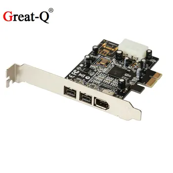 PCI Express 3 Port Firewire 1394B & 1394A PCIe 1.1 x1 Card TI XIO2213B Chipset PCIE 1394 adapter
PCI Express 3 Port Firewire 1394B & 1394A PCIe 1.1 x1 Card TI XIO2213B Chipset PCIE 1394 adapter