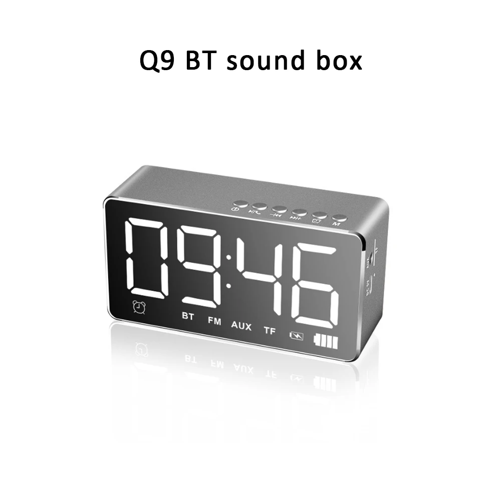 Hot Digital Alarm Clock Multifunction LED Alarm Clock Mini BT Wireless Subwoofer Speaker with Mirror FM Function Morden USB Cloc
Hot Digital Alarm Clock Multifunction LED Alarm Clock Mini BT Wireless Subwoofer Speaker with Mirror FM Function Morden USB Cloc