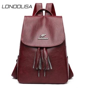 Casual Double Tassel Designer Backpacks Women Pu Leather Back Pack School Bags for Teenager Girls Large Capacity Travel Bagpack
Casual Double Tassel Designer Backpacks Women Pu Leather Back Pack School Bags for Teenager Girls Large Capacity Travel Bagpack
