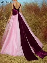 Luxury Pink Beading Top Velvet Long Evening Dress Sexy V Neck Sleeveless Straps Formal Party Gown With Bow 2022 Robe De Bal New
Luxury Pink Beading Top Velvet Long Evening Dress Sexy V Neck Sleeveless Straps Formal Party Gown With Bow 2022 Robe De Bal New