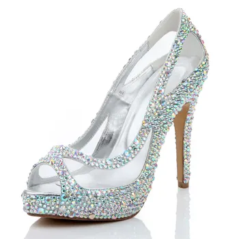 Women Pumps Rhinestones Crystal High Heels Sexy Pointed Toe Slip-on Wedding Party Fashion Shoes Ladies Peep Toe Thin Heels Shoes
Women Pumps Rhinestones Crystal High Heels Sexy Pointed Toe Slip-on Wedding Party Fashion Shoes Ladies Peep Toe Thin Heels Shoes