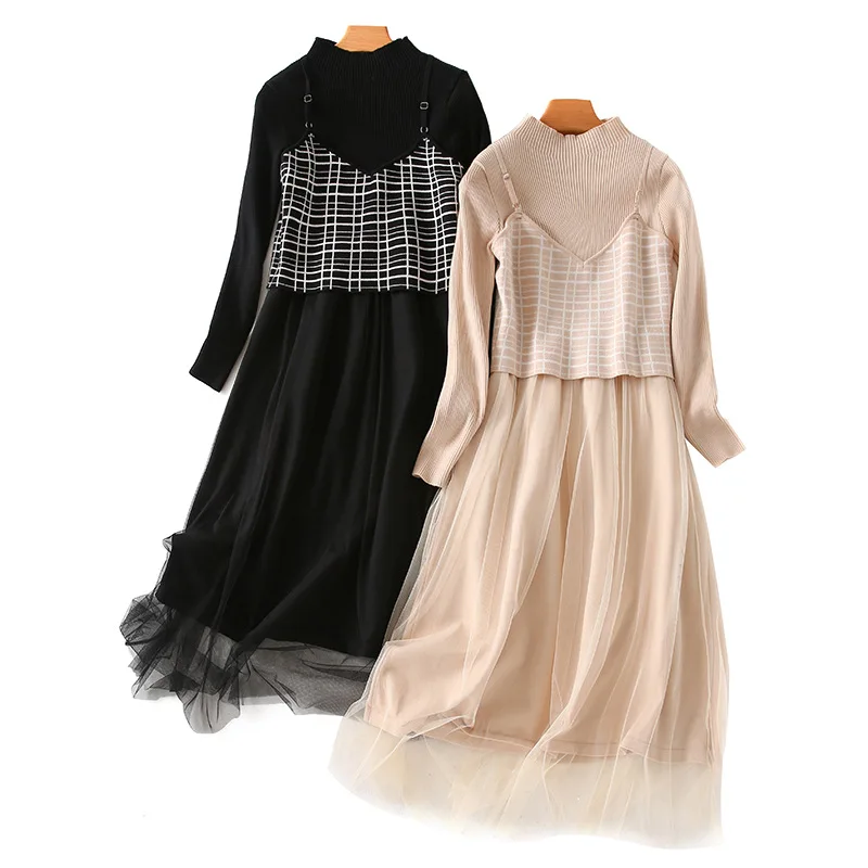One's Jersey Dress Women's 2019 Autumn And Winter New Style Gauze Joint Base Skirt Entity
One's Jersey Dress Women's 2019 Autumn And Winter New Style Gauze Joint Base Skirt Entity