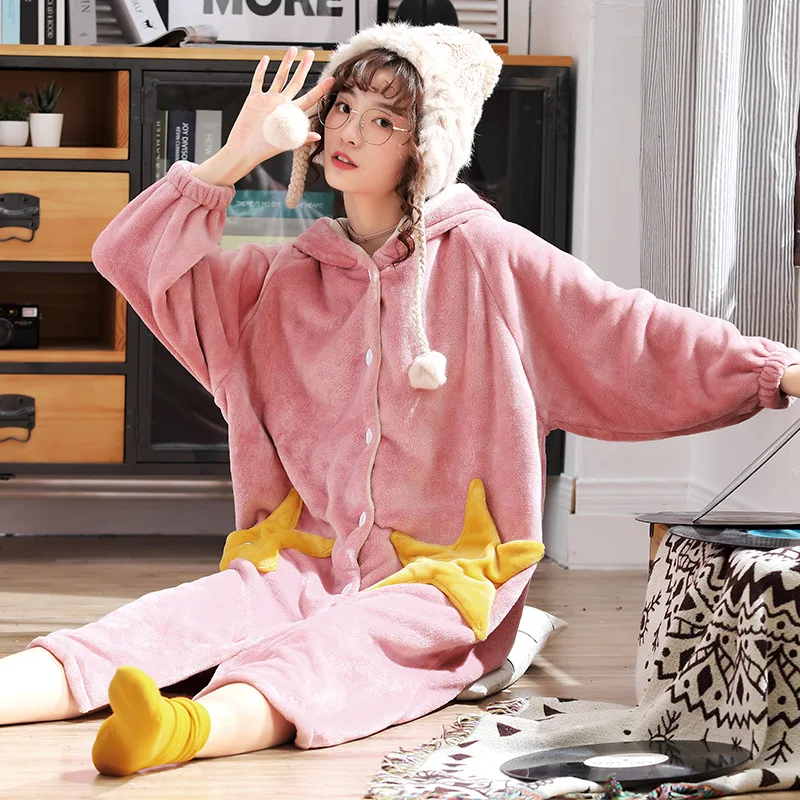 2014 # Star Robe SDW Cardigan Little Fairy Long Sleeve Casual Brushed And Thick Tracksuit Nightgown Set
2014 # Star Robe SDW Cardigan Little Fairy Long Sleeve Casual Brushed And Thick Tracksuit Nightgown Set