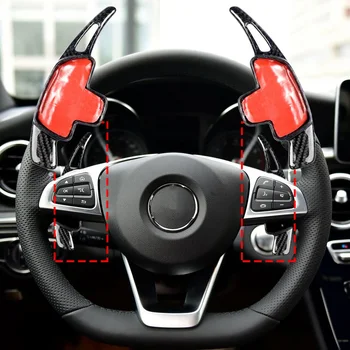 2Pcs Car Steering Wheel Shift Pick Paddle Carbon Fiber Sticker Cover Trim for Mercedes C E CLA GLC GLA 2015-up Car Accessories
2Pcs Car Steering Wheel Shift Pick Paddle Carbon Fiber Sticker Cover Trim for Mercedes C E CLA GLC GLA 2015-up Car Accessories