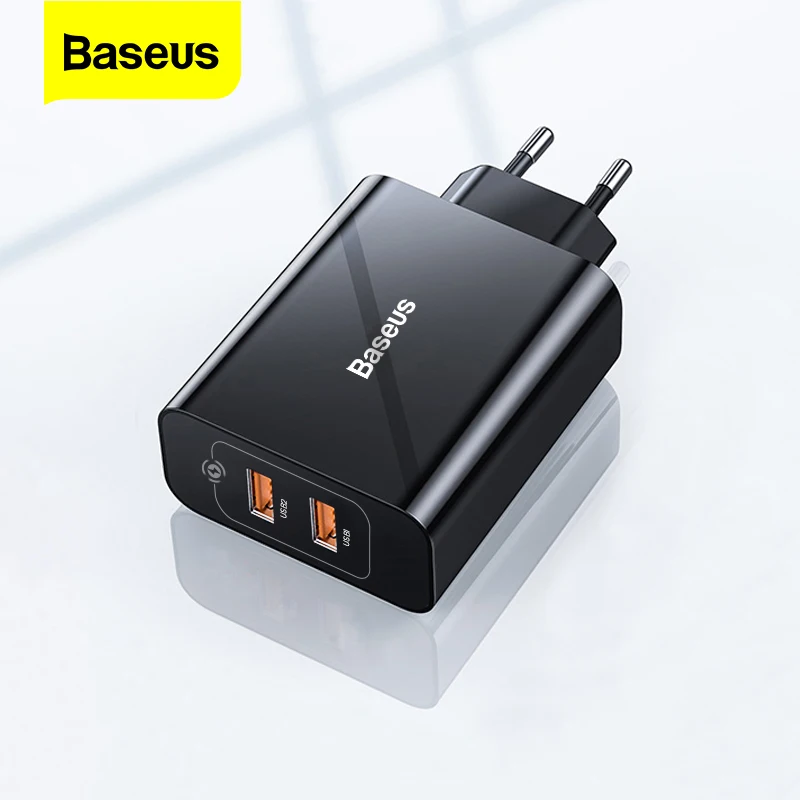 Baseus 18W Dual USB Charger Quick Charge QC PD 3.0 Type C Fast Charging For iPhone Xiaomi QC3.0 USB C Wall Mobile Phone Charger
Baseus 18W Dual USB Charger Quick Charge QC PD 3.0 Type C Fast Charging For iPhone Xiaomi QC3.0 USB C Wall Mobile Phone Charger