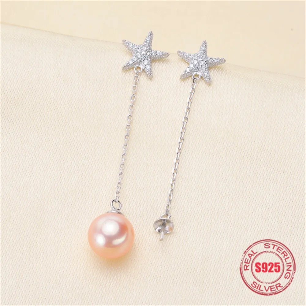 Stars Style Stud Earrings Pearl Fittings DIY Handmade Craft S925 Sterling Silver Accessory Earrings Findings
Stars Style Stud Earrings Pearl Fittings DIY Handmade Craft S925 Sterling Silver Accessory Earrings Findings