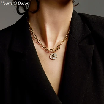 Brass Round Shell OT Chain Choker Necklace Women Jewelry Punk Gothic Designer Trendy Top Prom Golden Japanese Korean INS Trendy
Brass Round Shell OT Chain Choker Necklace Women Jewelry Punk Gothic Designer Trendy Top Prom Golden Japanese Korean INS Trendy
