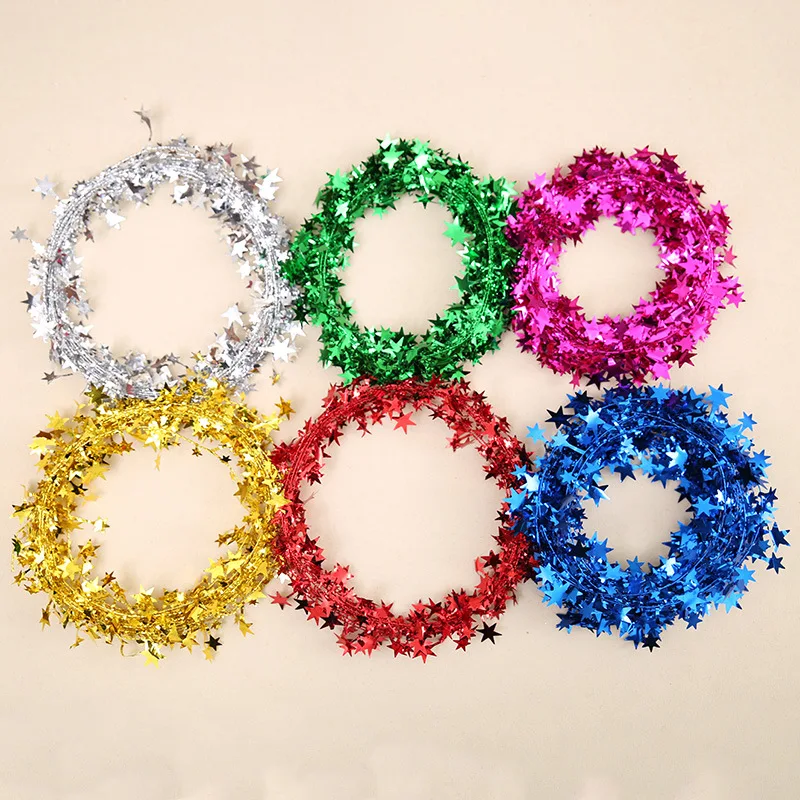 7.5 Meters Christmas Tree Decorations Garland Christmas Five Stars Wire Decor Xmas Bars Vines Navidad 2020 New Year Gold/Silver
7.5 Meters Christmas Tree Decorations Garland Christmas Five Stars Wire Decor Xmas Bars Vines Navidad 2020 New Year Gold/Silver